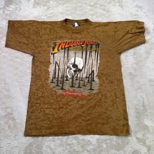 VTG Indiana Jones Adventure T-Shirt The Temple Of Forbidden Eye Sz S/M See Pics